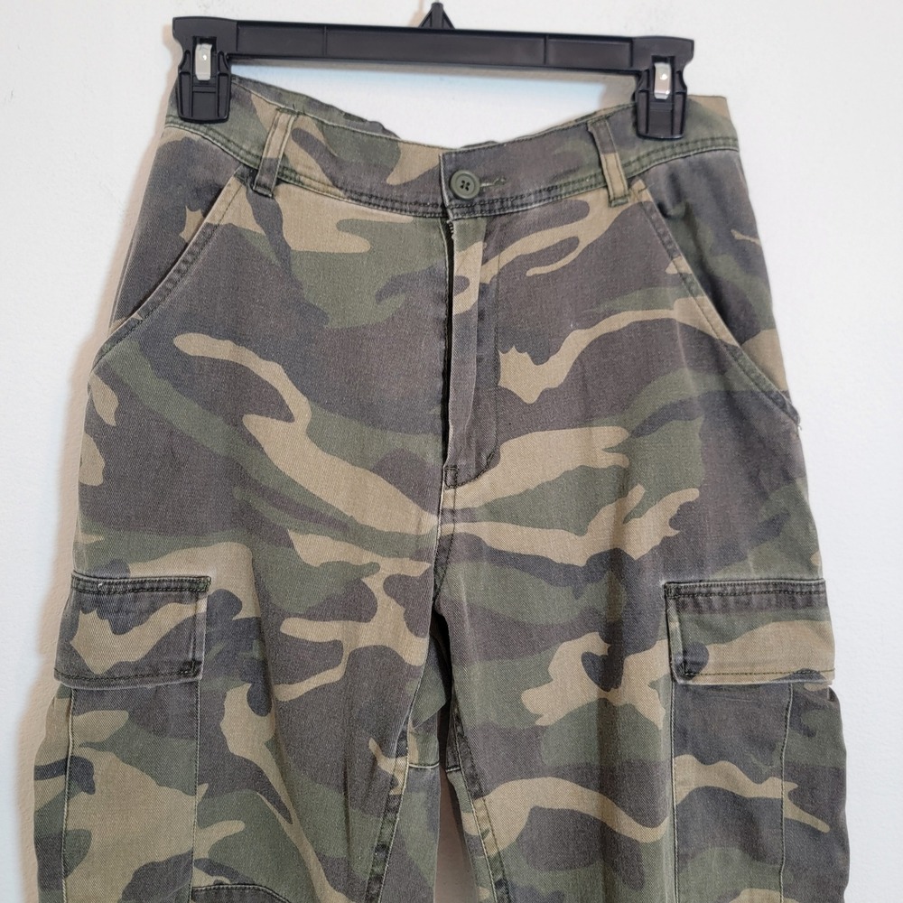 John Galt Camo Cargo Pants Casual 100% Cotton Streetwear Casual Belt Loop Pocket - Picture 3 of 13